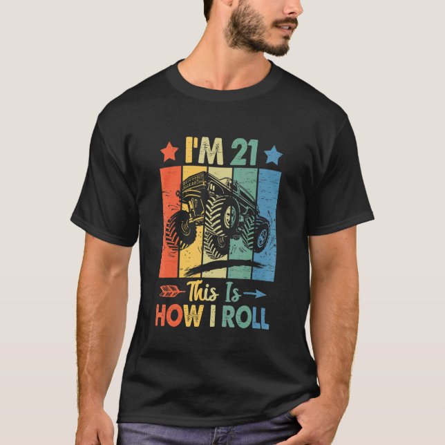 Retro Trucker Birthday Det här är hur jag rullar 2 T Shirt (Framsida)