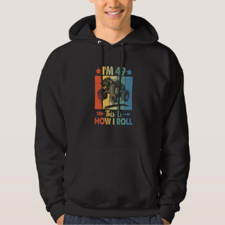 Retro Trucker Birthday Det här är hur jag rullar 4 Hoodie