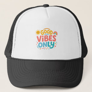 Retro Trucker Hatt med Goda Vibrationer Keps