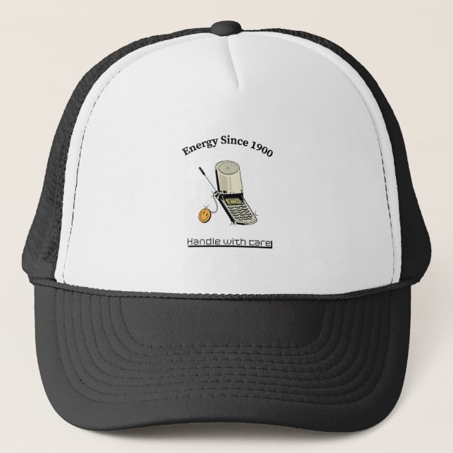 Retro Trucker Hatt – Vintage Energy Estetisk Keps (Framsida)