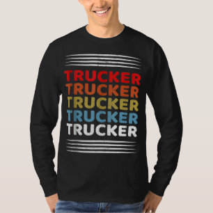 Retro Trucker SemiTruck Driver Trucking T Shirt