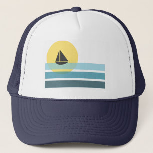 Retro truckerkeps för segelbåttruckerkeps
