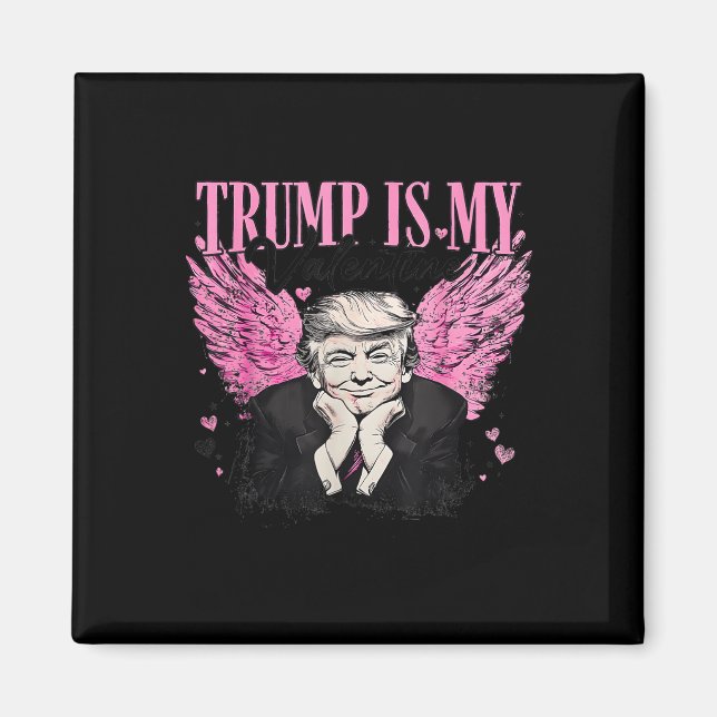 Retro Trump är min Alla hjärtans dag Magnet (Framsidan)