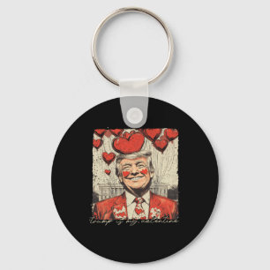 Retro Trump är min Alla hjärtans dag Nyckelring