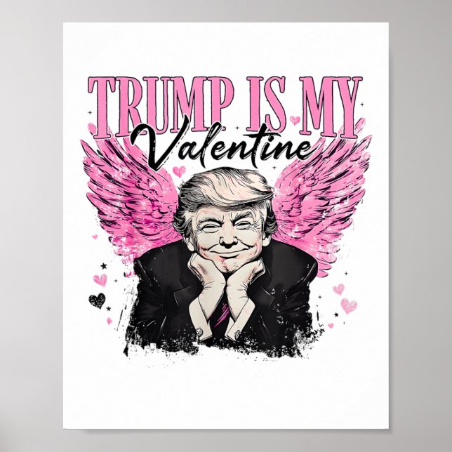 Retro Trump är min Alla hjärtans dag Poster (Framsidan)