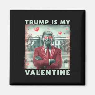 Retro Trump är min Alla hjärtans dag Trump Alla hj Magnet