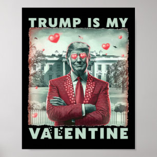 Retro Trump är min älskling Trump Alla hjärtans da Poster