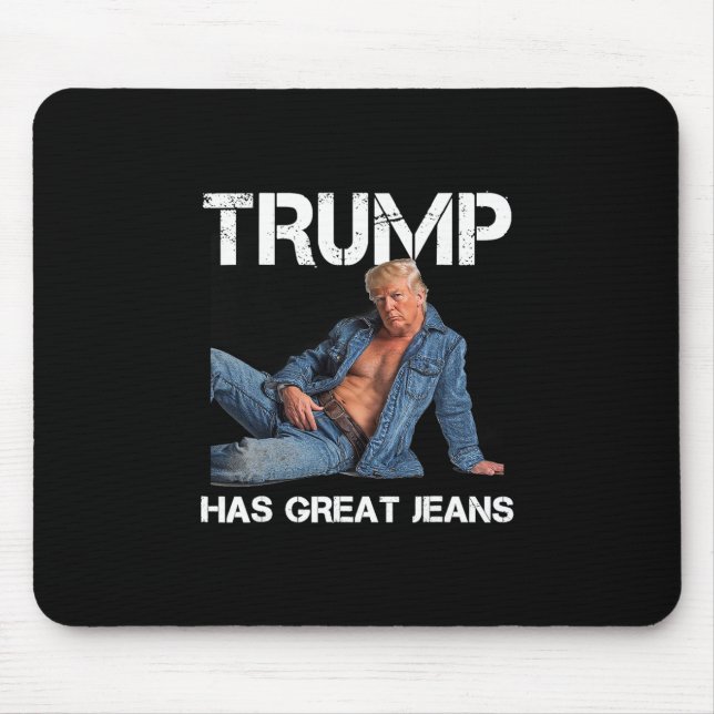 Retro Trump Har Superbra Jeans Meme Vintage  Musmatta (Framsidan)