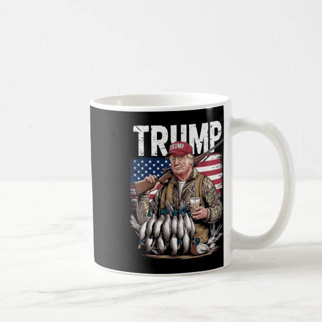 Retro Trump Hunting Hej Anka Hunting Season Us F Kaffemugg (Höger)