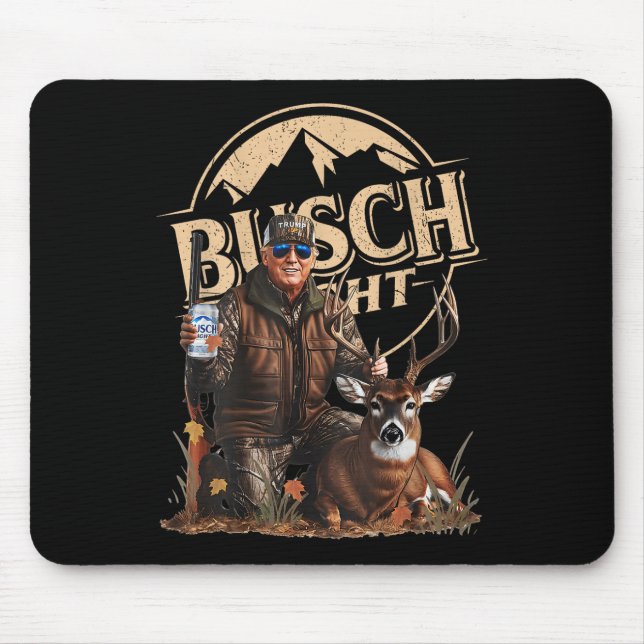 Retro Trump Hunting Hjort Funny Beer Drinking Musmatta (Framsidan)