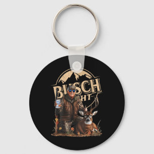 Retro Trump Hunting Hjort Funny Beer Drinking Nyckelring