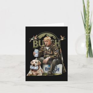 Retro Trump Hunting Hjort Funny Drinking Beer Hunt Kort