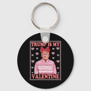 Retro Trump Jakt Hjort Kamouflage Rolig Buck Runt Nyckelring