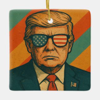 Retro Trump Julgransprydnad Keramik