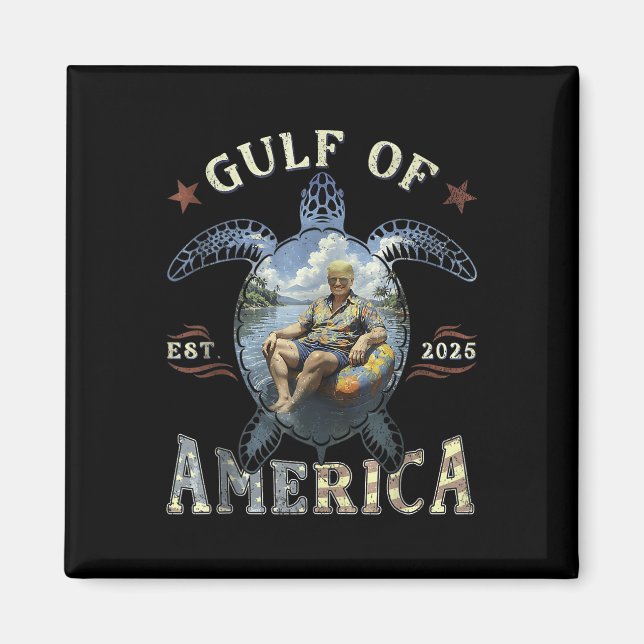 Retro Trump Merica 4:e juli Amer Magnet (Framsidan)
