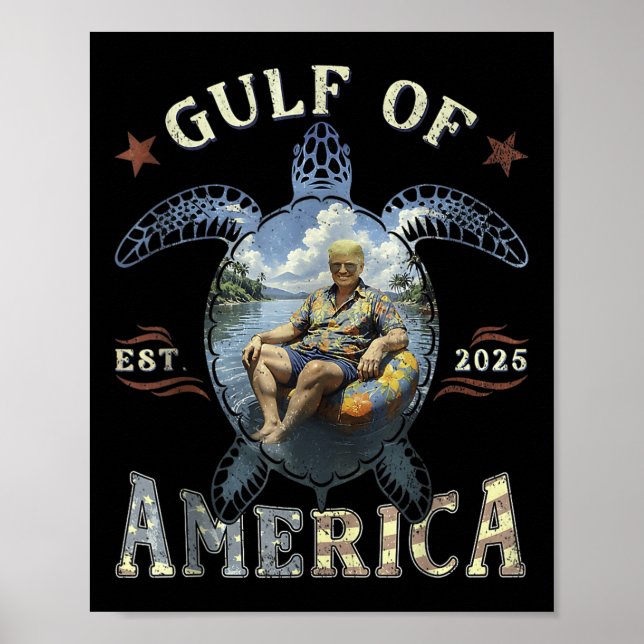 Retro Trump Merica 4:e juli Amer Poster (Framsidan)