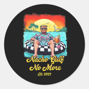 Retro Trump Nacho Gulf Inte Mer Golf Av Est 2025 T Runt Klistermärke