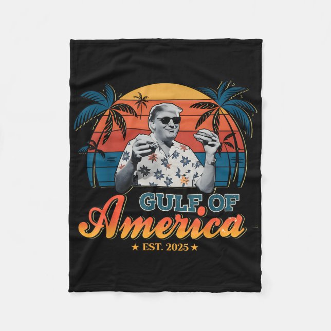 Retro Trump Shirt Bukt of US America Est 2025 Fleecefilt (Framsidan)