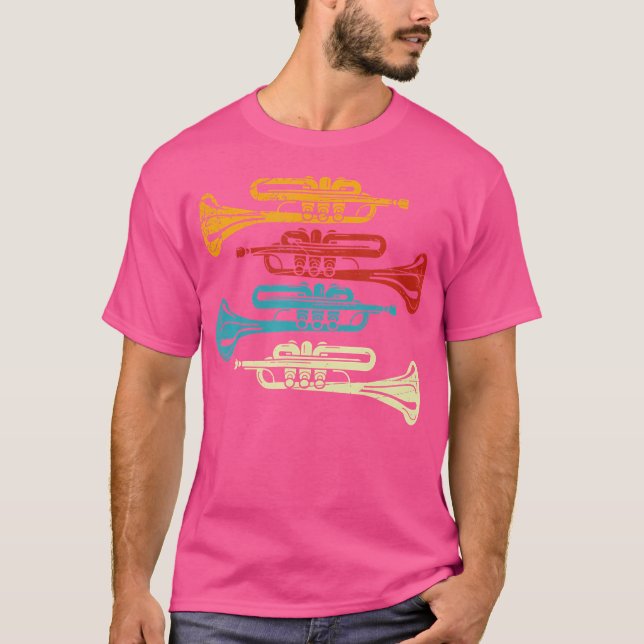 Retro Trumpet T Shirt (Framsida)