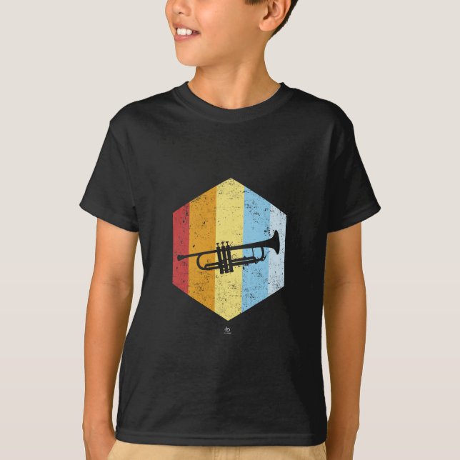 Retro trumpetgåva t shirt (Framsida)
