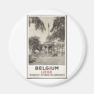 Retro tryck för vintage resoraffischannons magnet
