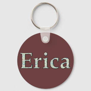 Retro trycknamn för KRW Keychain - Erica Nyckelring