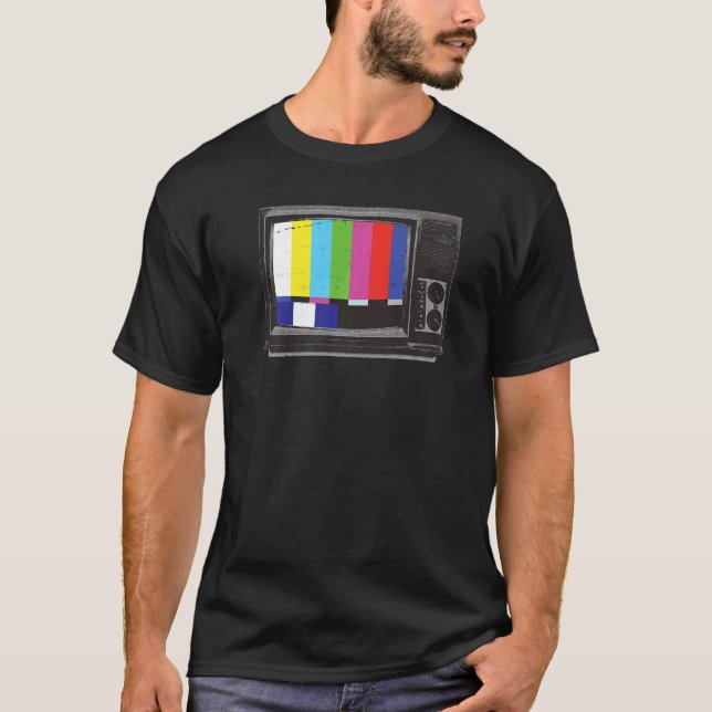 Retro Tube Tv T Shirt (Framsida)
