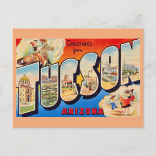 Retro Tucson Arizona vykort
