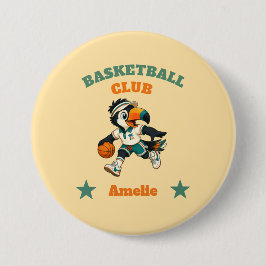Retro Tukan Basketklubb Personliga Barn Knapp