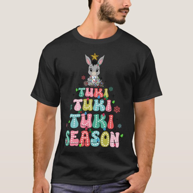Retro Tuki Tuki Donkey Tis the Season Mexican T Shirt (Framsida)