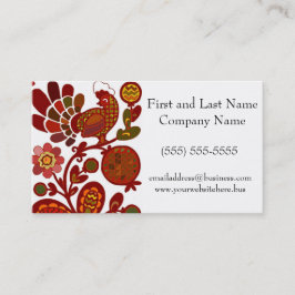 Retro Tupp 60-årsjubileum Mod Stil Orange och Red Visitkort