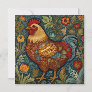Retro tupp boho chic land kyckling kort