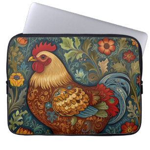 Retro tupp boho chic land kyckling laptop fodral