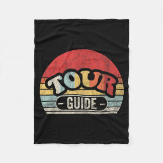 Retro Tur Guide Vintage 70-tal 80-tal Solnedgång G Fleecefilt