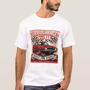 Retro Turbocharged Soul V8 Dragracing T-Shirt