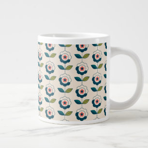 Retro Turcos, Blommönster Jumbo Mugg