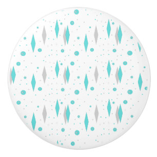 Retro Turcos Diamond & Starburst Ceramic Knob Knopp