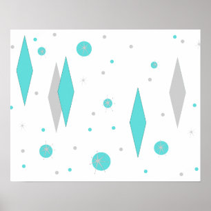 Retro Turcos Diamond & Starburst Poster