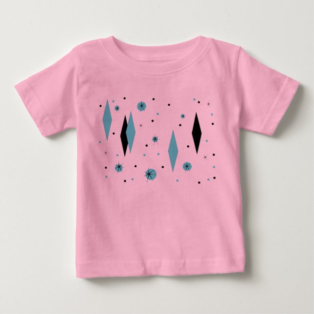 Retro Turcos Diamonds Starbursts Tutu Bodykosti T Shirt (Framsida)