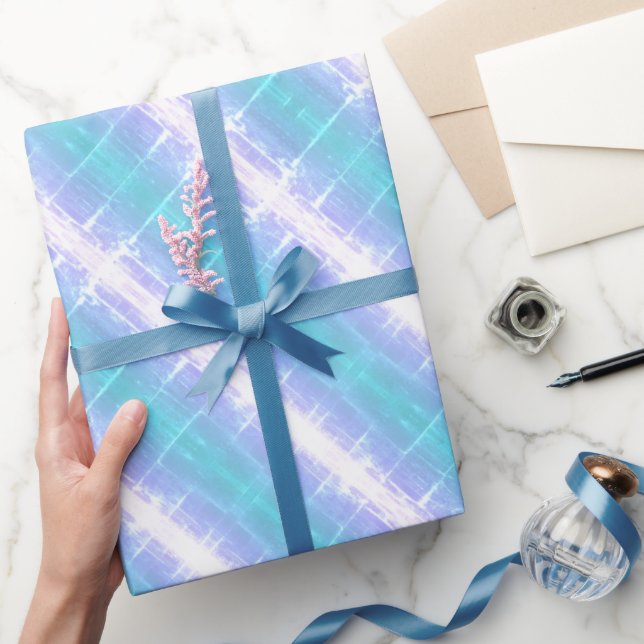 Retro Turcos & Light Lila Rand Presentpapper (Gifting)