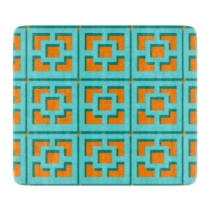 Retro Turcos och Orange Trellis Clearboard