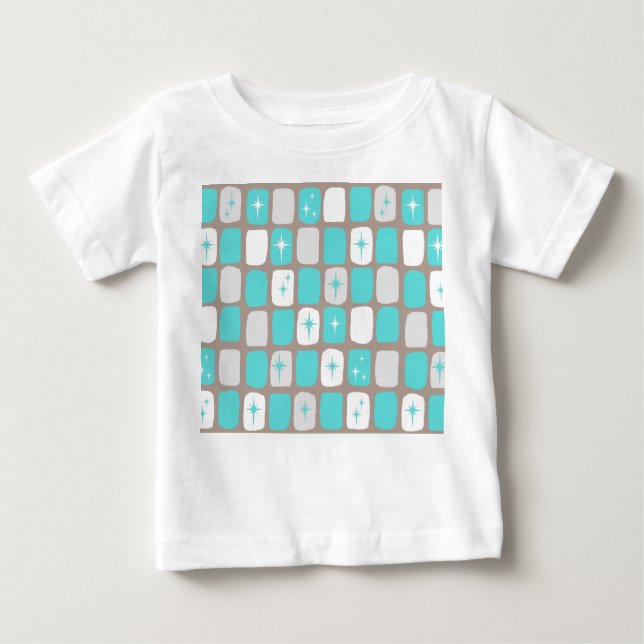 Retro Turcos Starbursts Baby T-Shirt (Framsida)