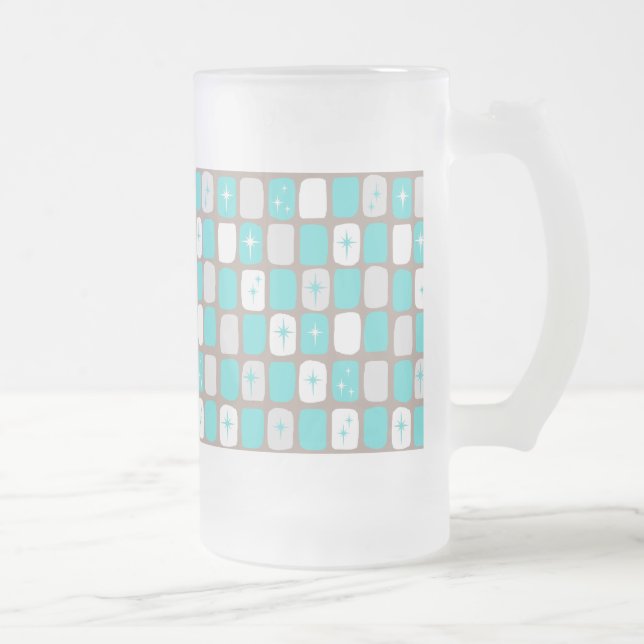 Retro Turcos Starbursts Frosted Glass Mugg (Höger)