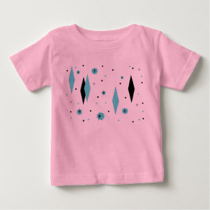 Retro Turcouise Diamonds Starbursts Tutu Bodykosti T Shirt