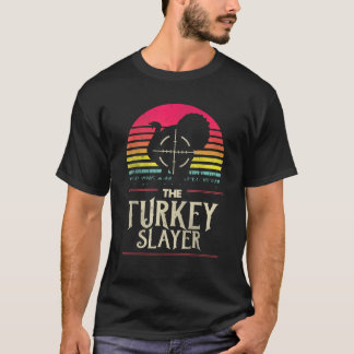 Retro Turkey Sayer Sunset Vintage Hunting Turkey T Shirt