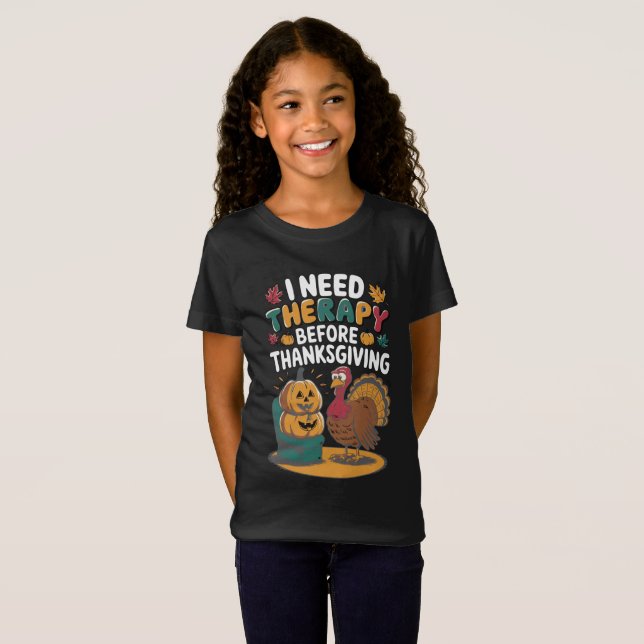 Retro Turkey Therapy  T Shirt (Hel framsida)