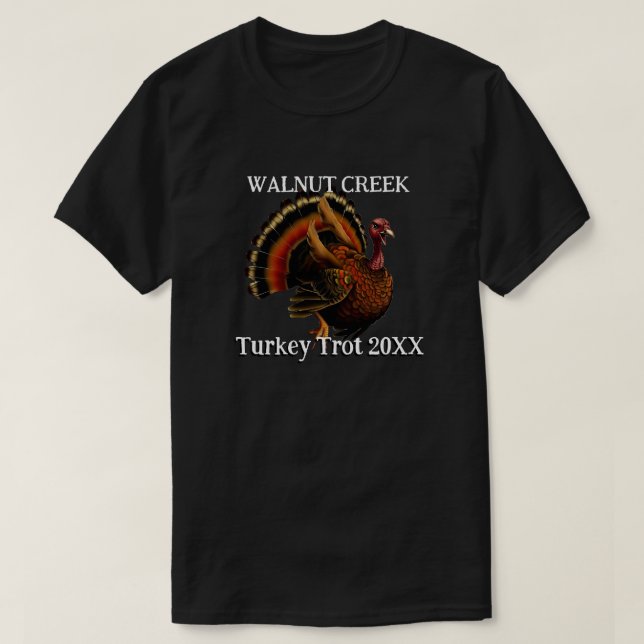 Retro Turkey Trot T Shirt (Design framsida)