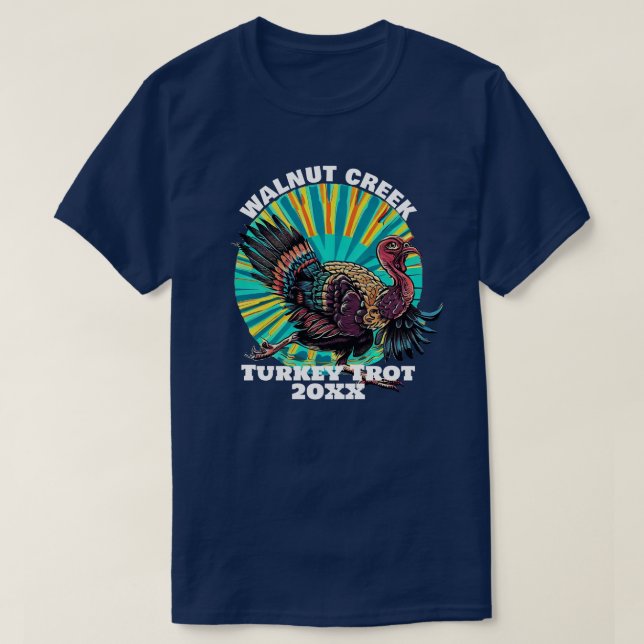 Retro Turkey Trot T Shirt (Design framsida)