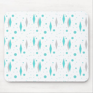 Retro turkosdiamant & Starburst Mousepad Musmatta