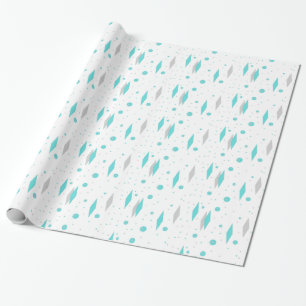 Retro turkosdiamant & Starburst som slår in pappe Presentpapper